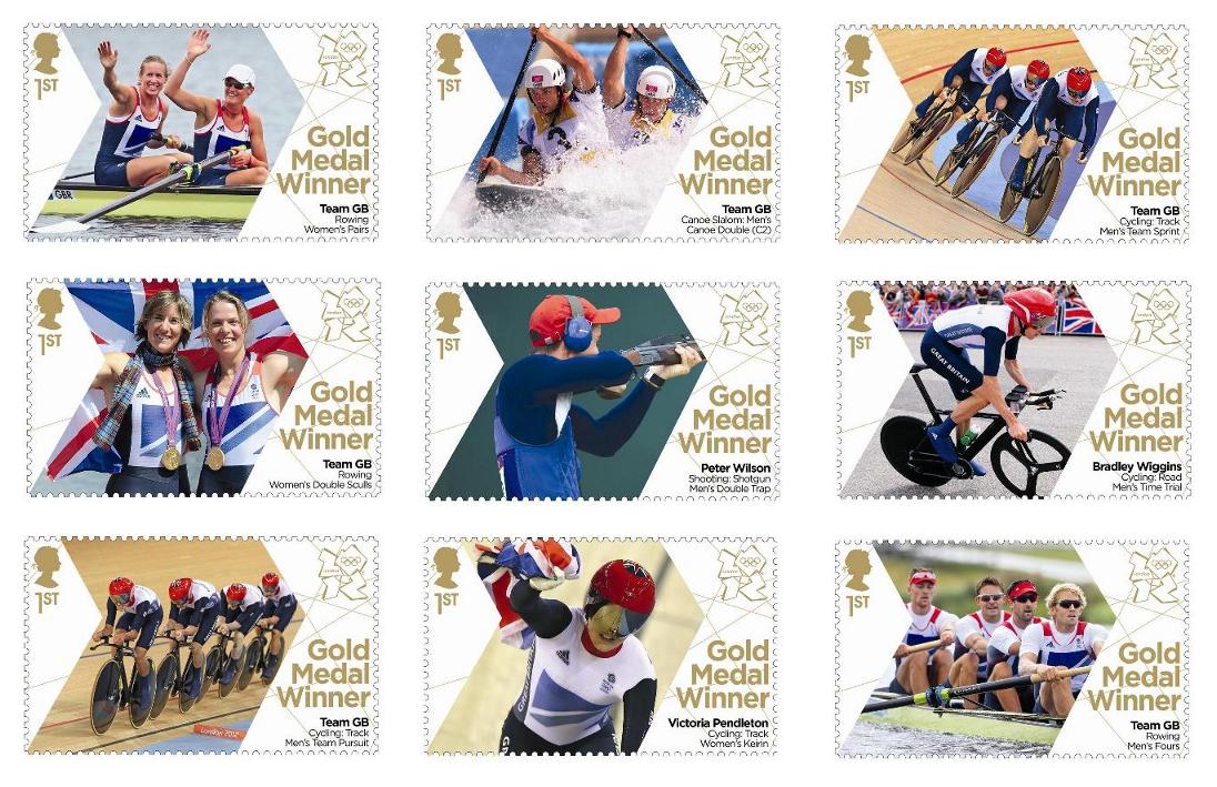 Gulfmann Olympic STAMPS NEWS British 2012 London Olympic Gold Winners