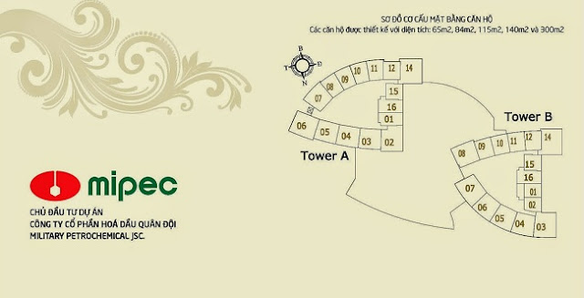 Mặt bằng điển hình chung cư Mipec Riverside