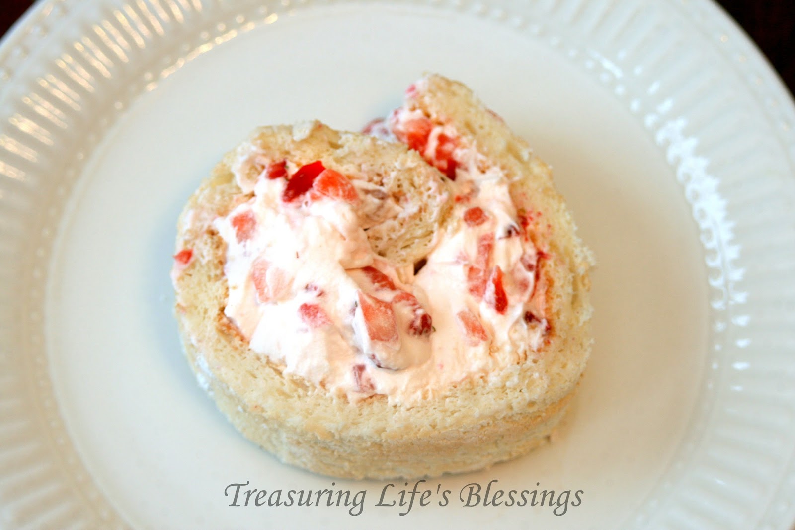 Strawberries and Cream Angel Food Cake Roll Treasuring Life's Blessings