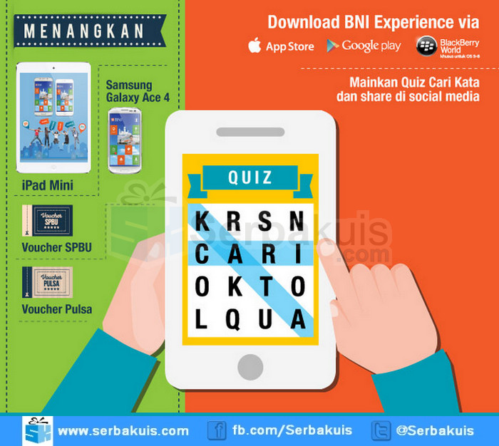 Kuis Cari Kata BNI Berhadiah iPad Mini Kuis Cari Kata BNI Berhadiah iPad Mini