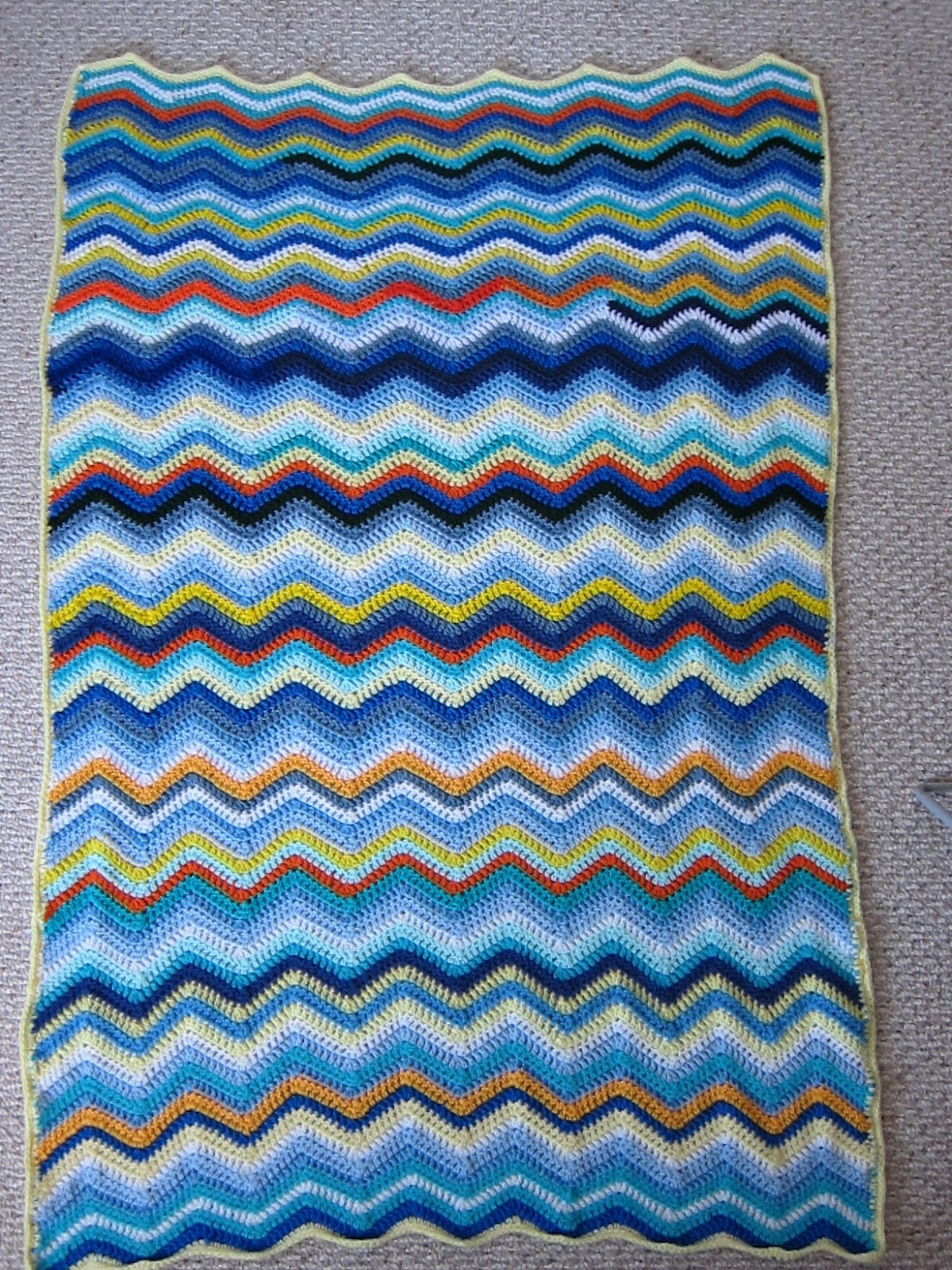 Thinking Out Loud Finished Zig Zag Afghan