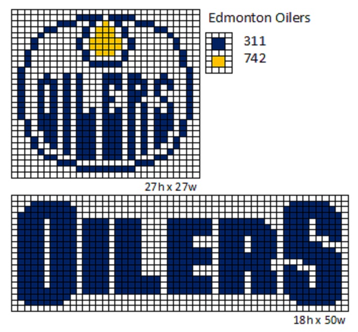 Crochet Fanatic NHL Logos and Name Plates