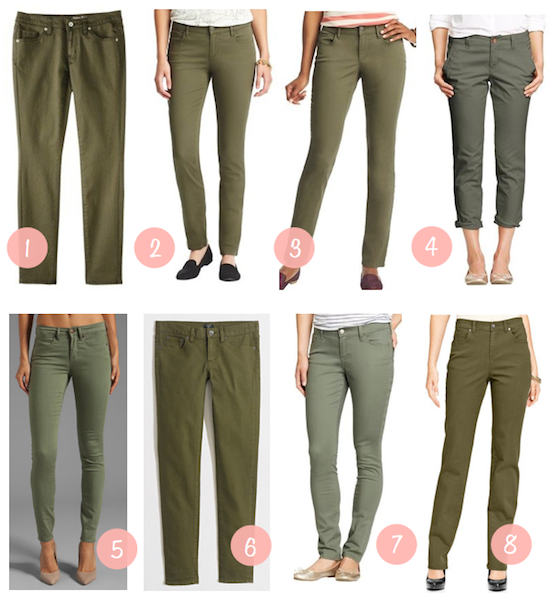 what color shirt goes with olive green pants