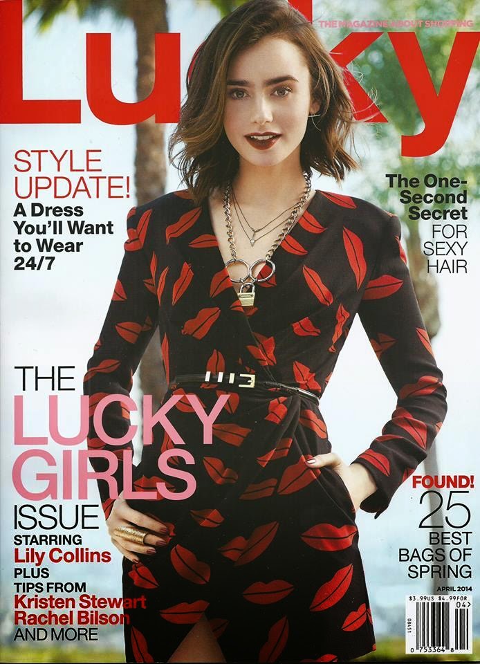 Lily Collins – Lucky Magazine (April 2014) - Desifunblog