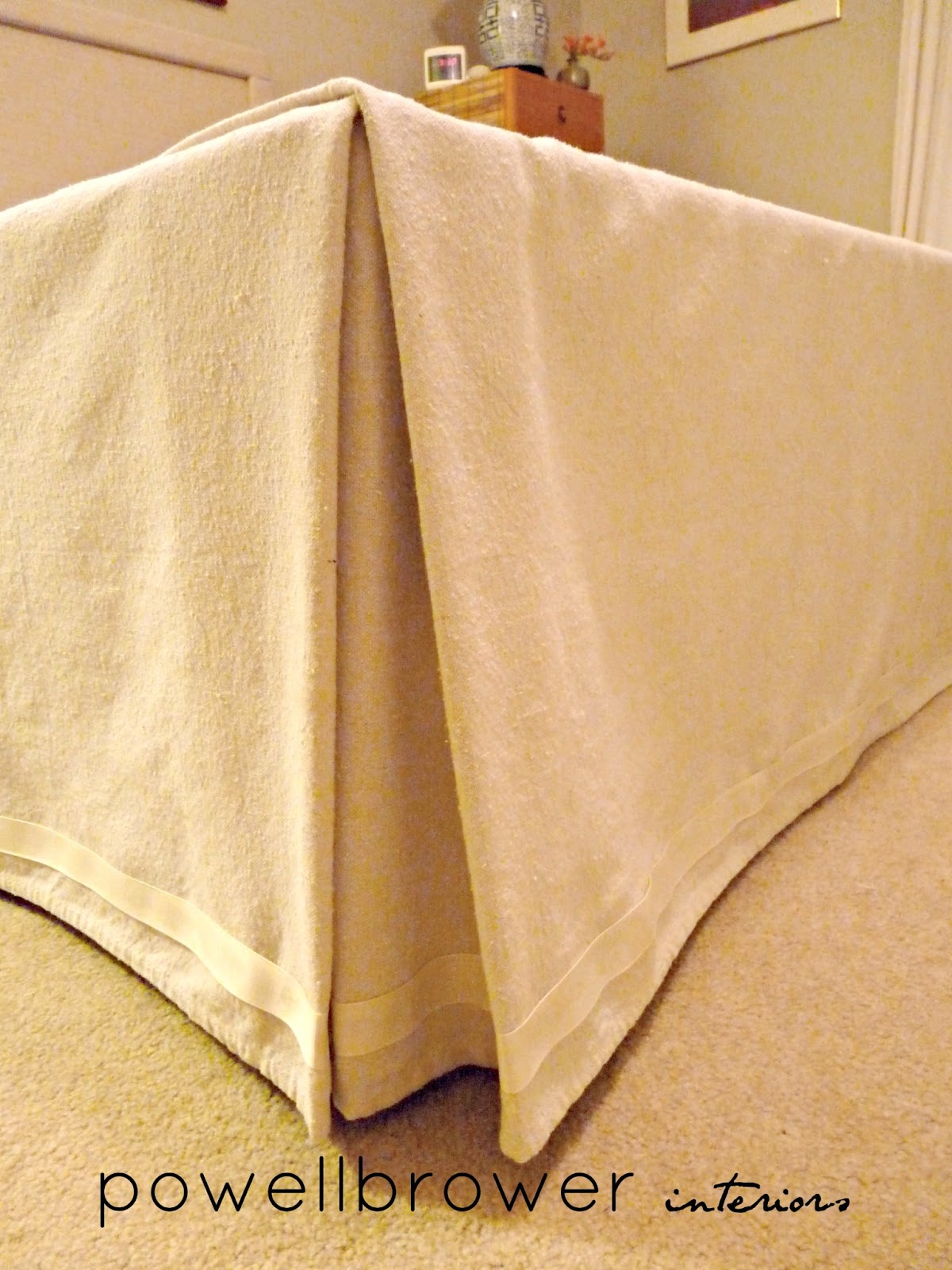 powell brower at home One Hour DIY {no sew} Bed Skirt