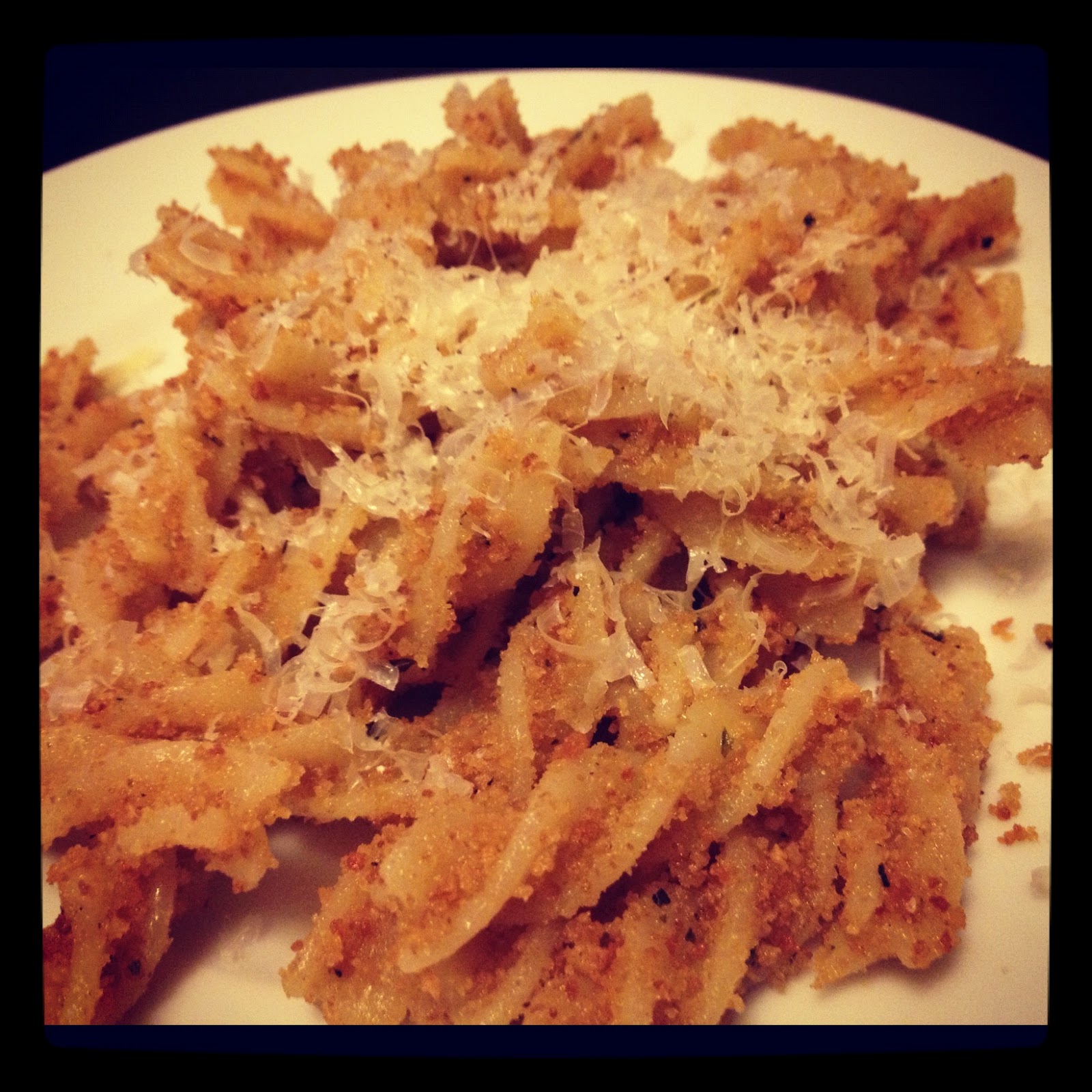 Ruminations on Food Pasta with Toasted Bread Crumbs