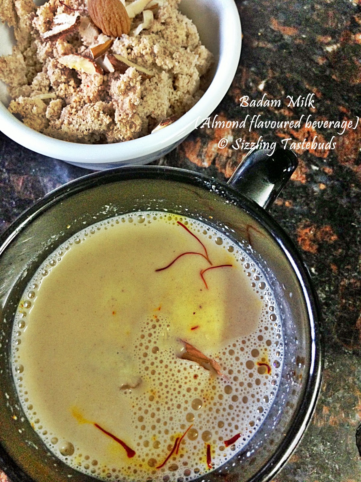 Sizzling Tastebuds Badam Milk, and how to make Badam Milk Powder at