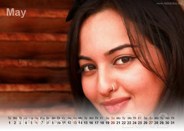 Sonakshi Sinha Calendar 2012