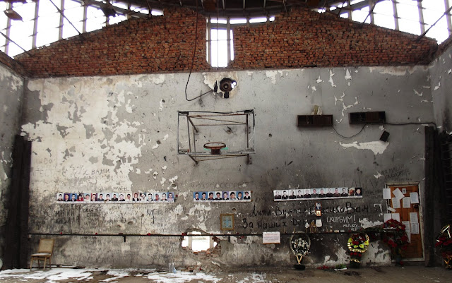 Разрушенный спортзал Бесланской школы, где держали заложников. Беслан, 2012 год