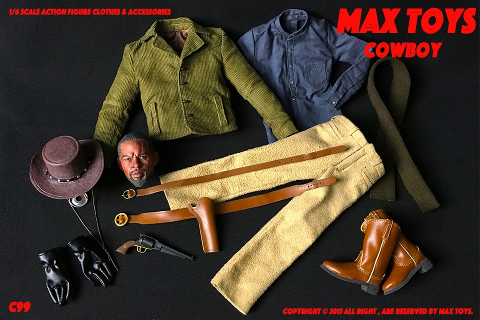 toyhaven Max Toys 1/6th scale Cowboy Head & Accessories Set is