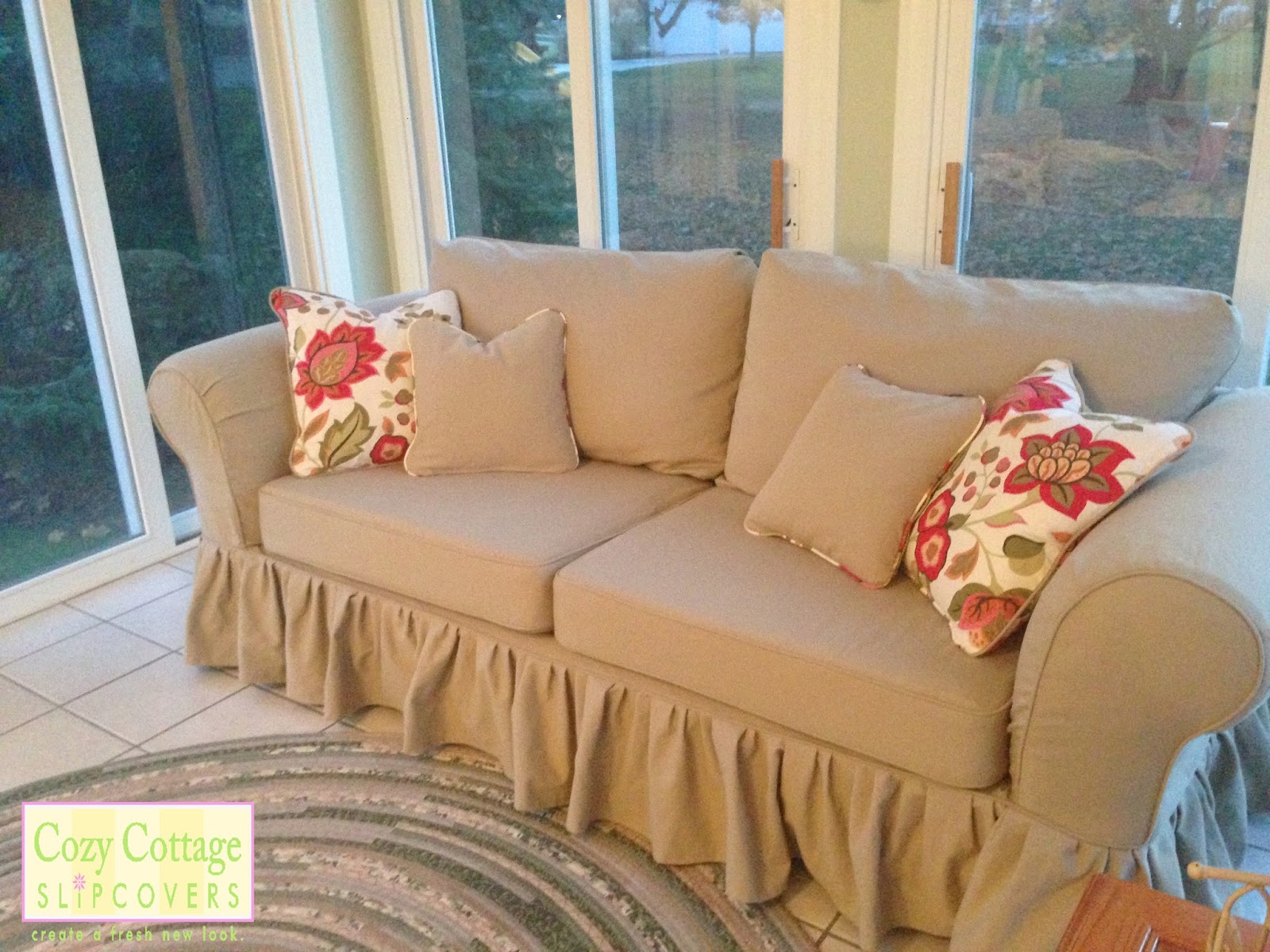 Cozy Cottage Slipcovers Classic Cotton and Ruffles