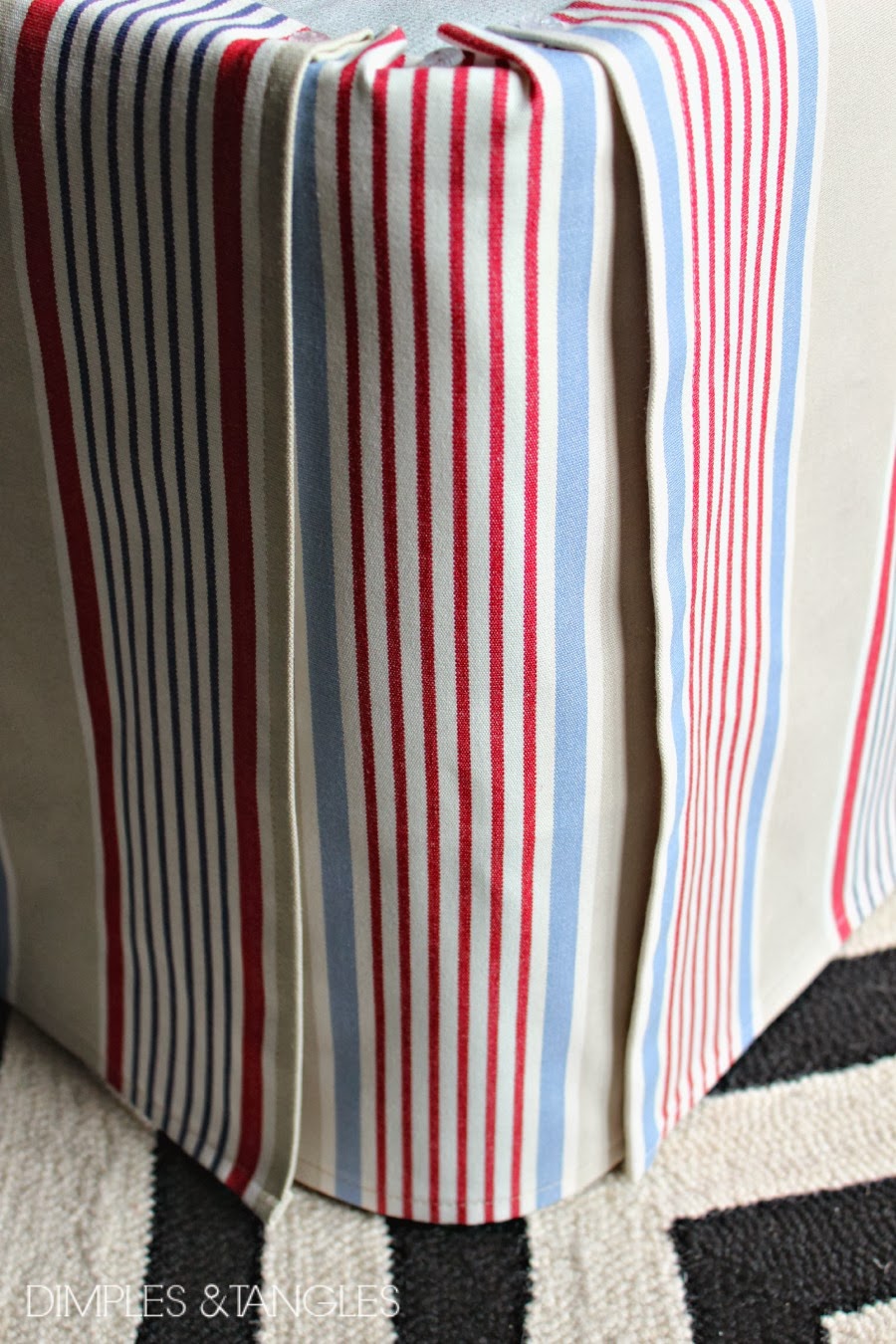 How To Make A Simple Diy Bedskirt Dimples And Tangles I Did The Sides Same Way Starting In Middle And Working Out To End However On At Head Of Bed Wrapped Extra Inches