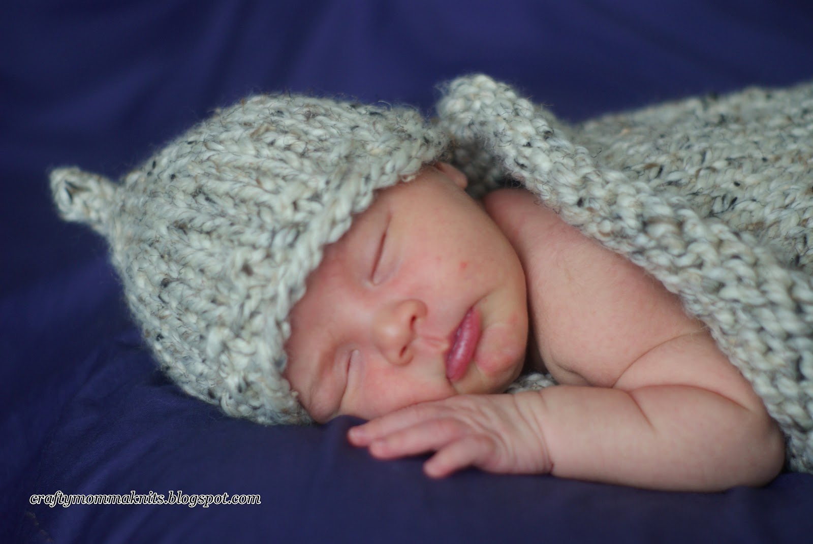 Crafty Momma Baby Wrap and Matching Hat