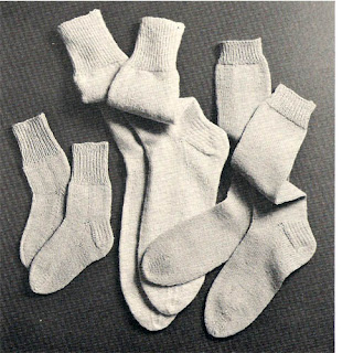 Vintage Knit Crochet Pattern Shop: Socks Mittens Accessories to Knit & Cr...