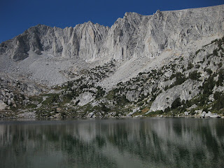 Ruby Lake with glacial peaks in the background, John Muir Wilderness, Eastern Sierras, California