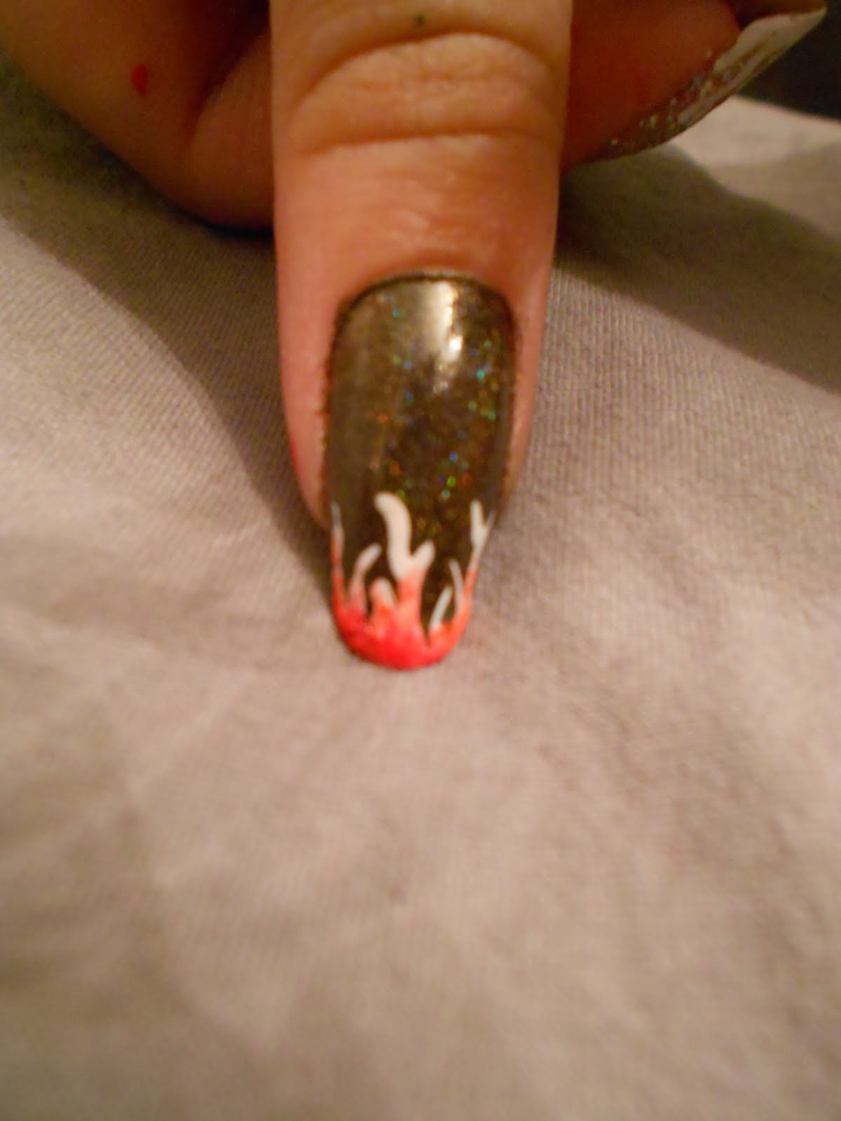 The Nail Artista Extraordinaire Some Like It Hot Easy Flames Nail Art