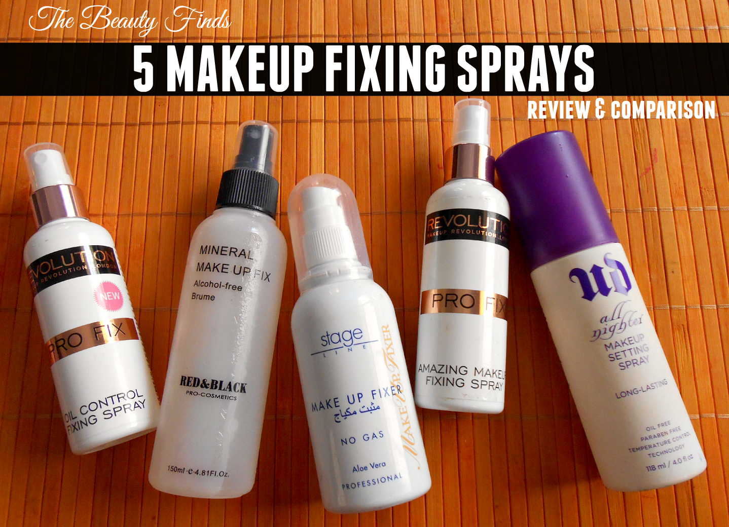 The Beauty Finds: 5 Makeup Fixing Sprays - Review & Comparison