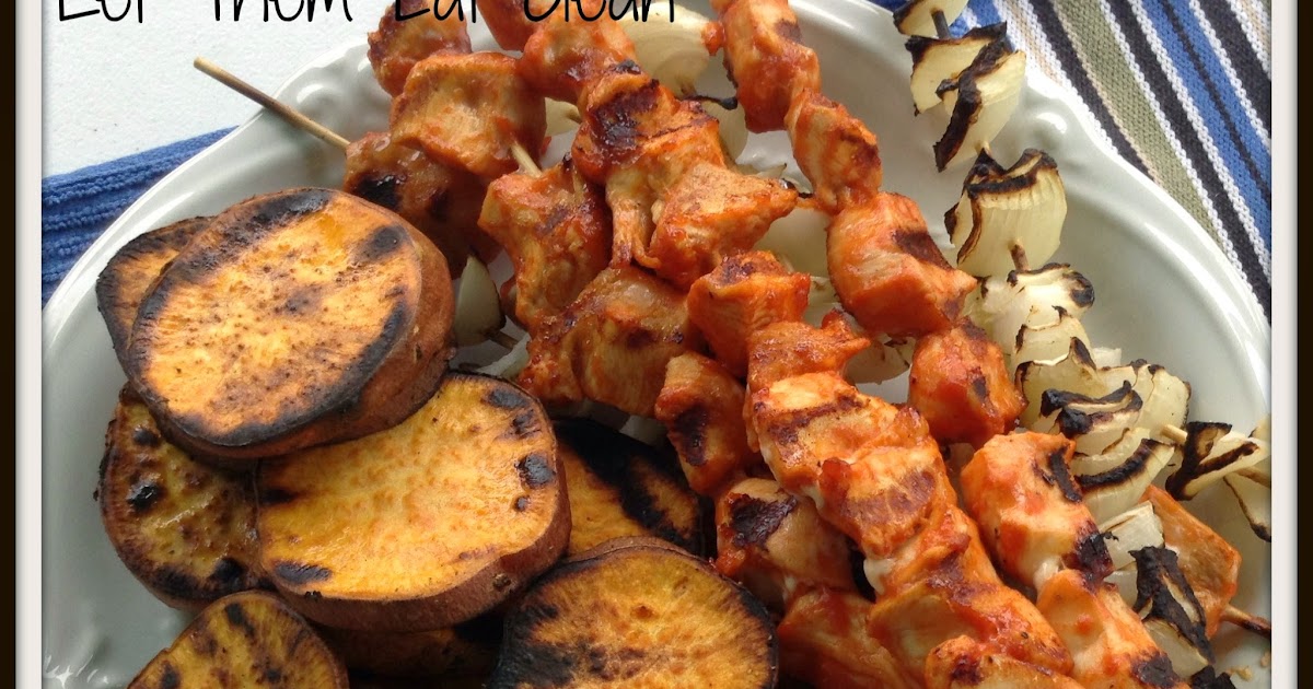 Let Them Eat Clean BBQ Chicken Kabob With Sweet Potato Steaks