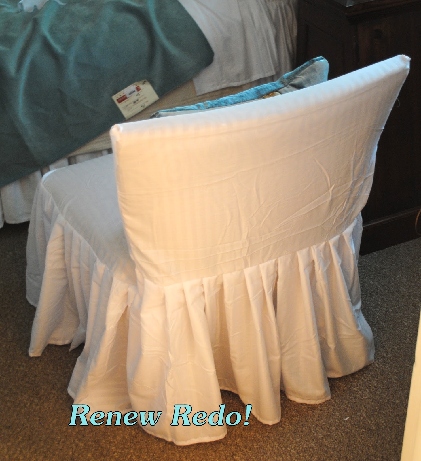 ReNew ReDo! Cute Ruffled Chair Slipcover How To