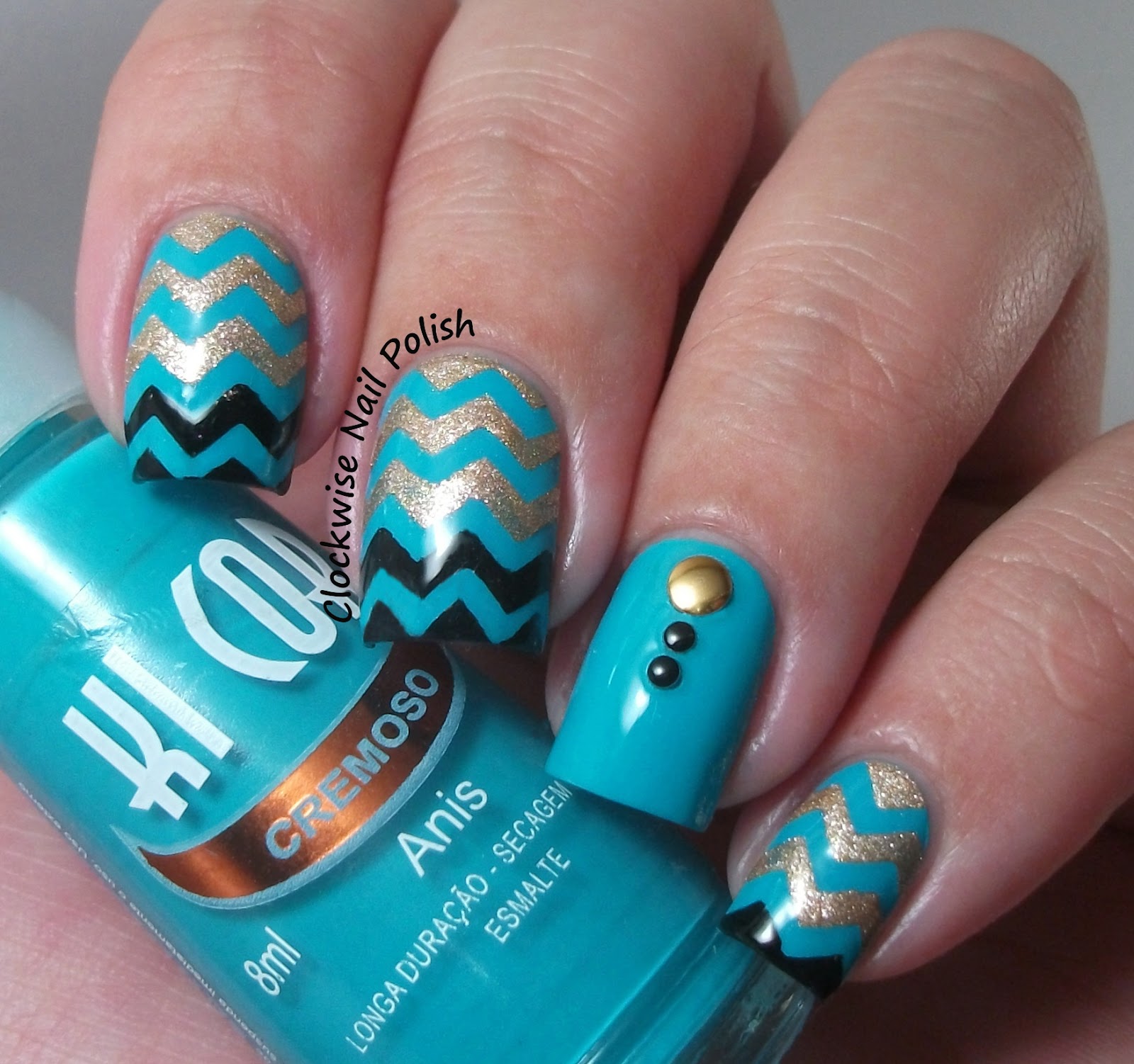 The Clockwise Nail Polish Ki Cor Anis & Mini Chevrons Nail Art
