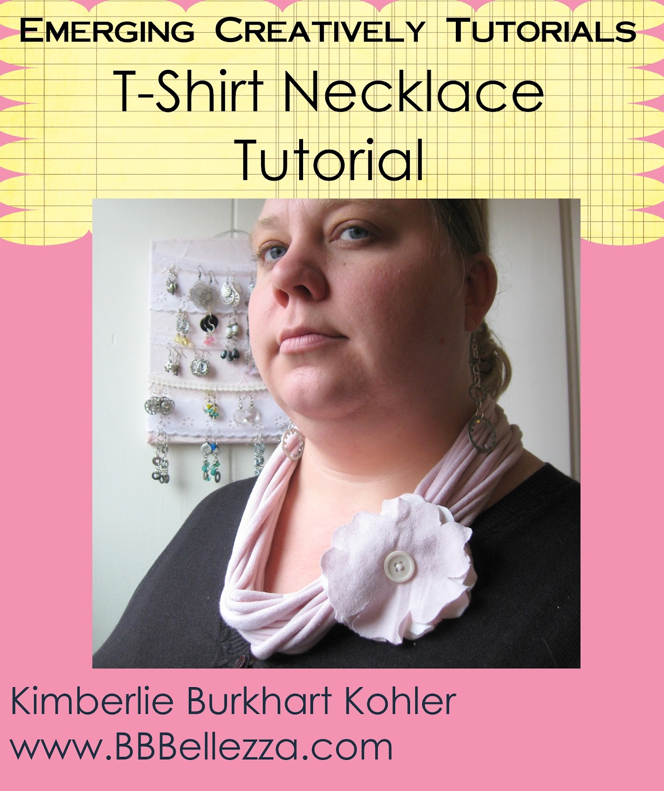 B.B. Bellezza Handcrafted Jewelry Tutorial TShirt Necklace with Flower