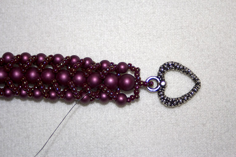 Meltzer design & smycken Tutorial Flat Spiral Stitch