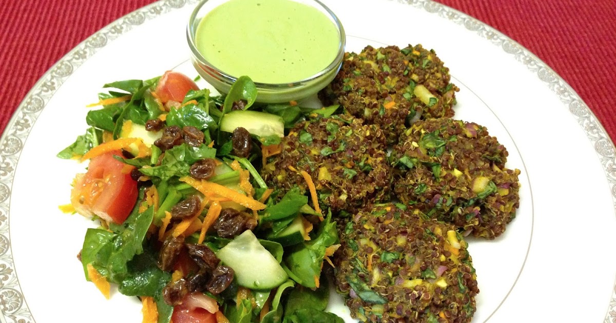 Quick'n'Healthy Veggie Red Quinoa Cakes