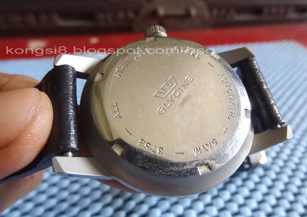 Kongsi 8 Kongsi Delapan Glycine Swiss Military Blue Dial Ref 3758