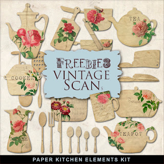 Free scrapbook vintage papers from Far Far Hill