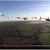 Largest helicopter formation flight over sky