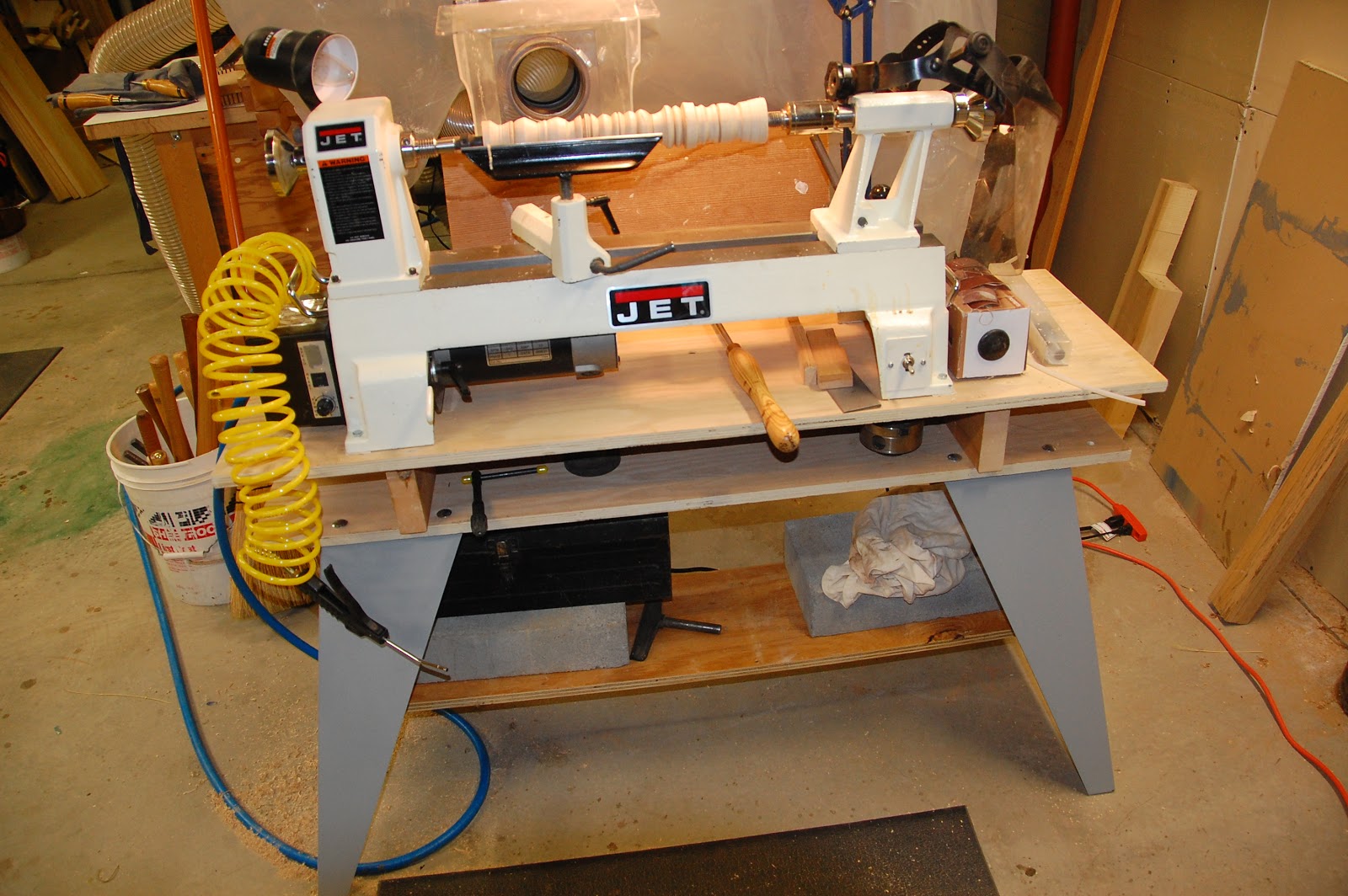 Ed Buell's Blog new bench for my Jet Mini lathe
