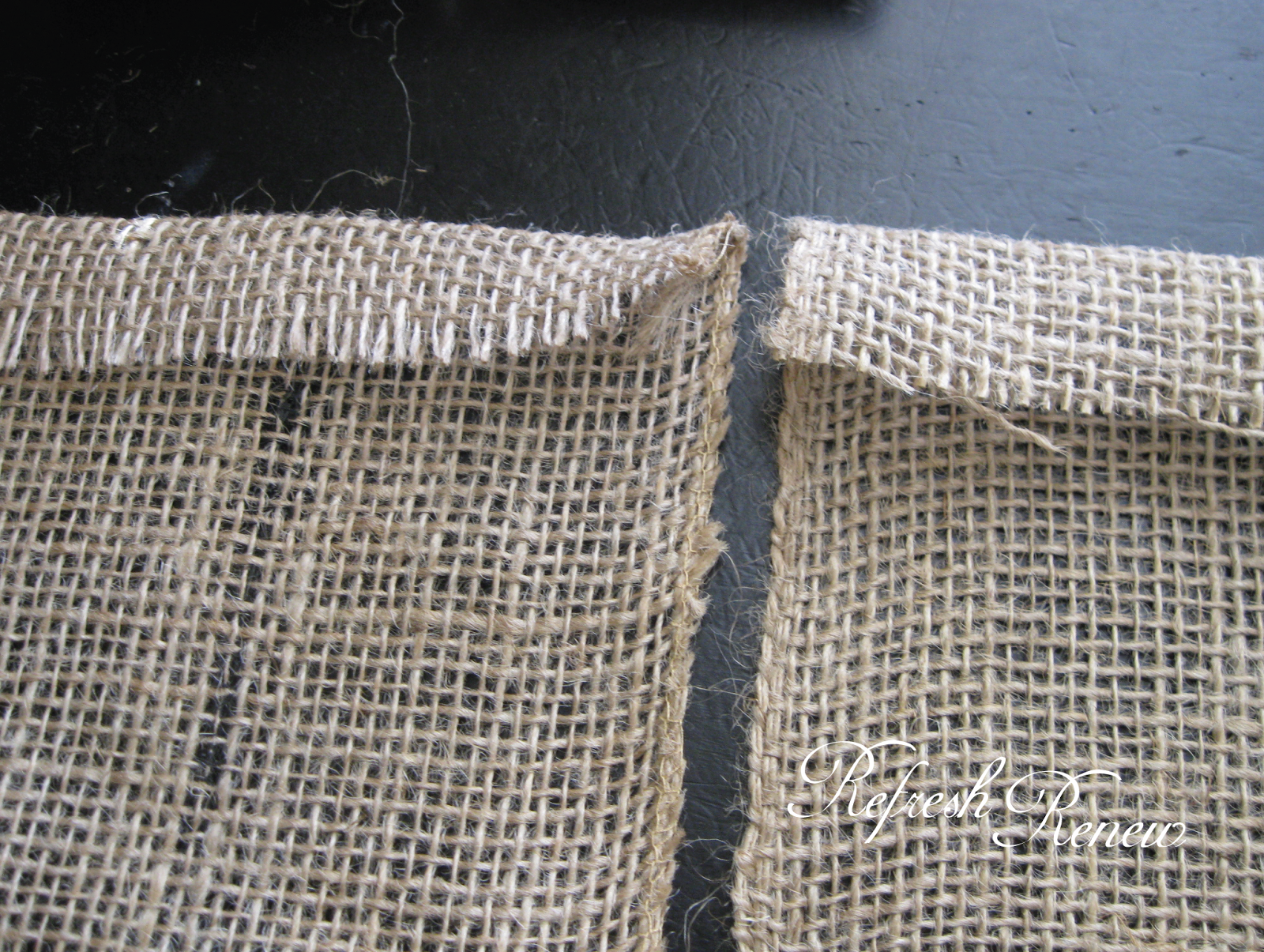 Refresh Renew Stamped Burlap BannerTutorial