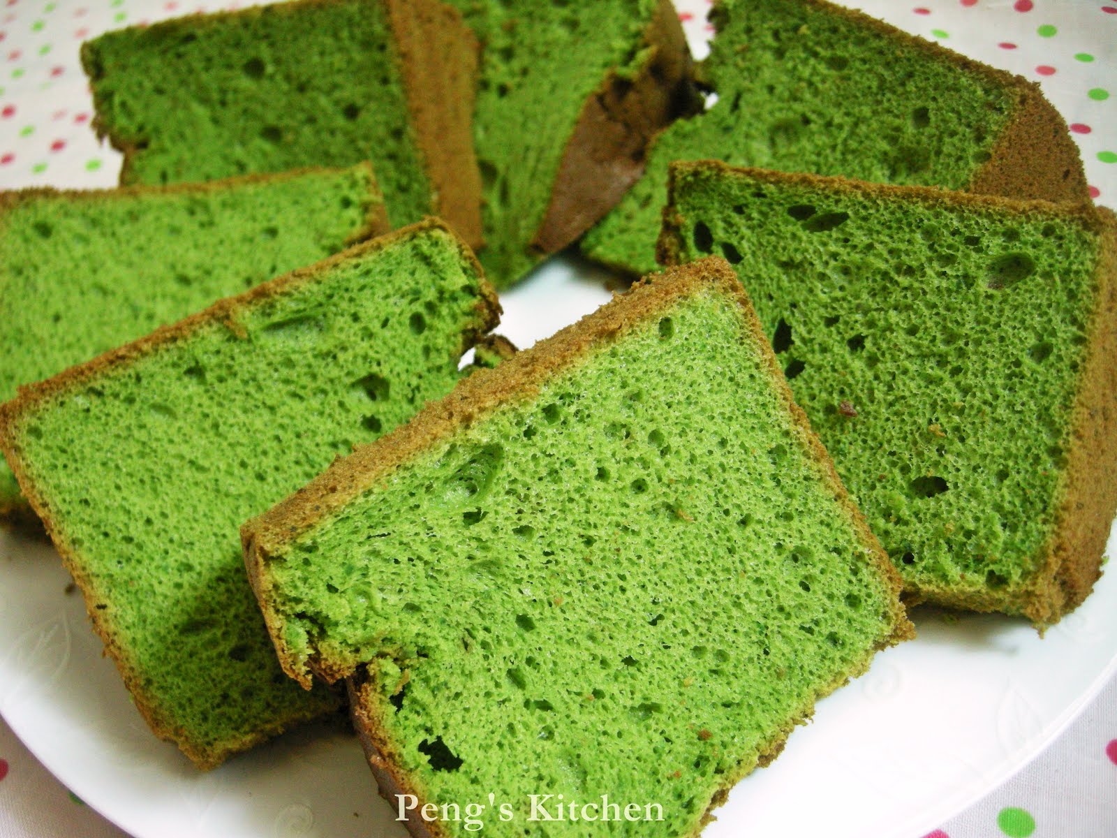Peng's Kitchen Green Tea Chiffon Cake