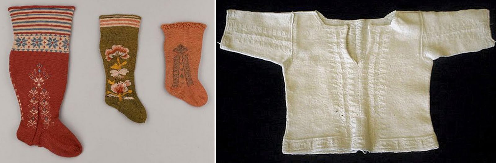 Chemise veste d enfant en coton tricoté XVIIe si¨cle Album Knitting Items from the Collection Victoria and Albert Museum Londres