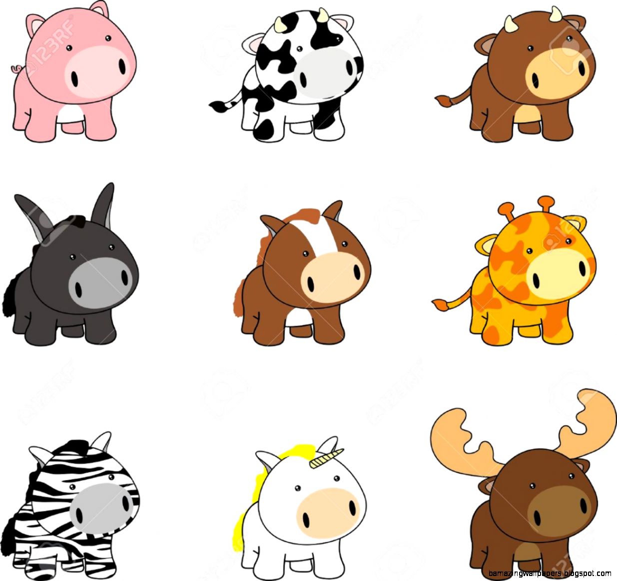 Baby Animals Cartoon Set Pack Royalty Free Cliparts Vectors And Baby Animals Cartoon Set Pack Royalty Free Cliparts Vectors And