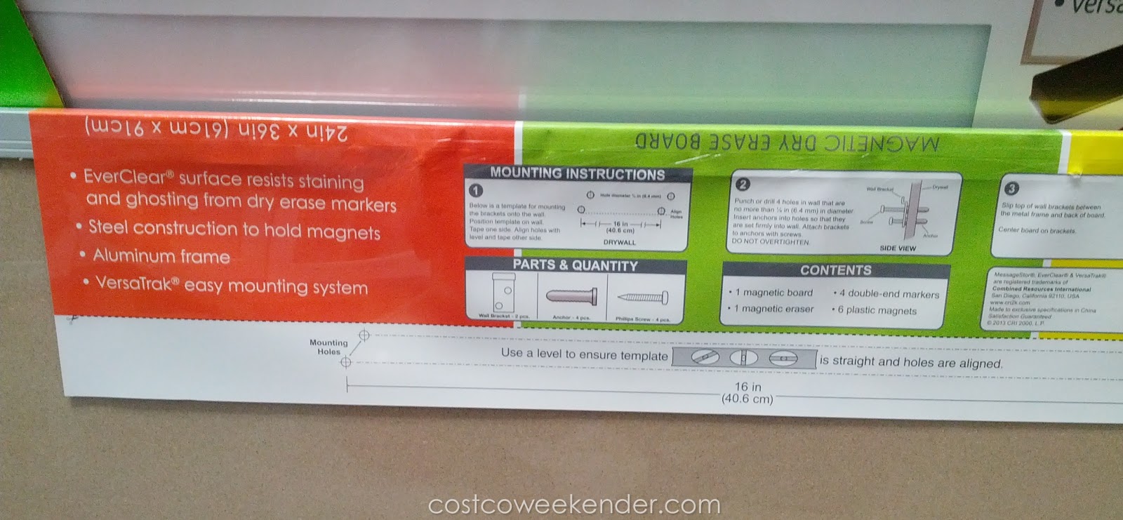 Messagestor Dry Erase Board Costco Weekender