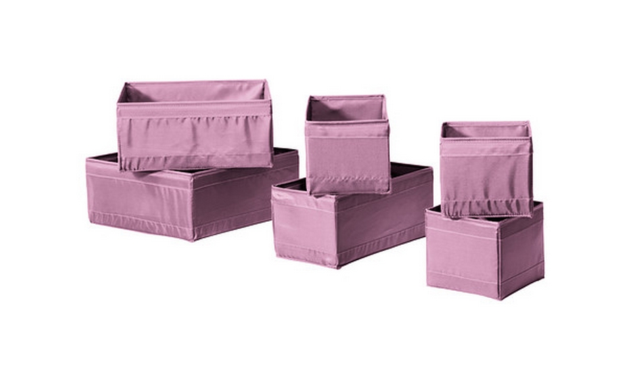 IKEA / SKUBB / 6 Storage Box, drawer Organizer, Wardrobe Closet socks