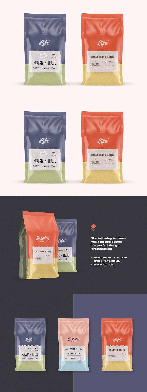 Coffee Bag Mockup Set 5186940 2 Coffee Bag Mockup Set 5186940 Free Download