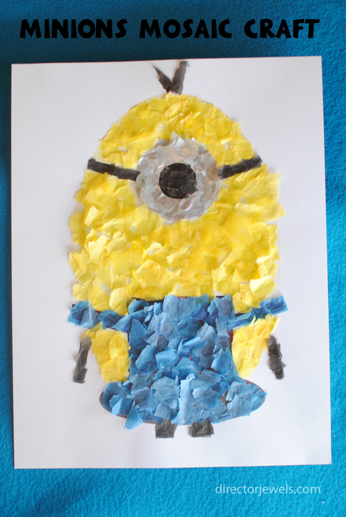 Minions Mosaic Preschool Craft | Minions Despicable Me Party Ideas at directorjewels.com