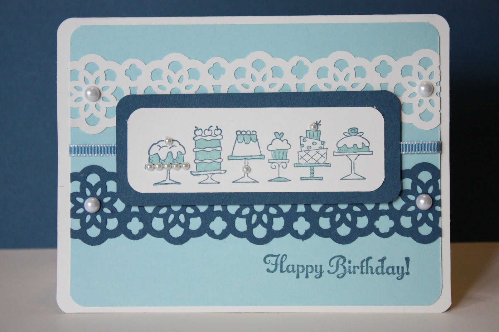 The Pursuit of Stampin'ess Lace Ribbon border punch by Stampin Up and me