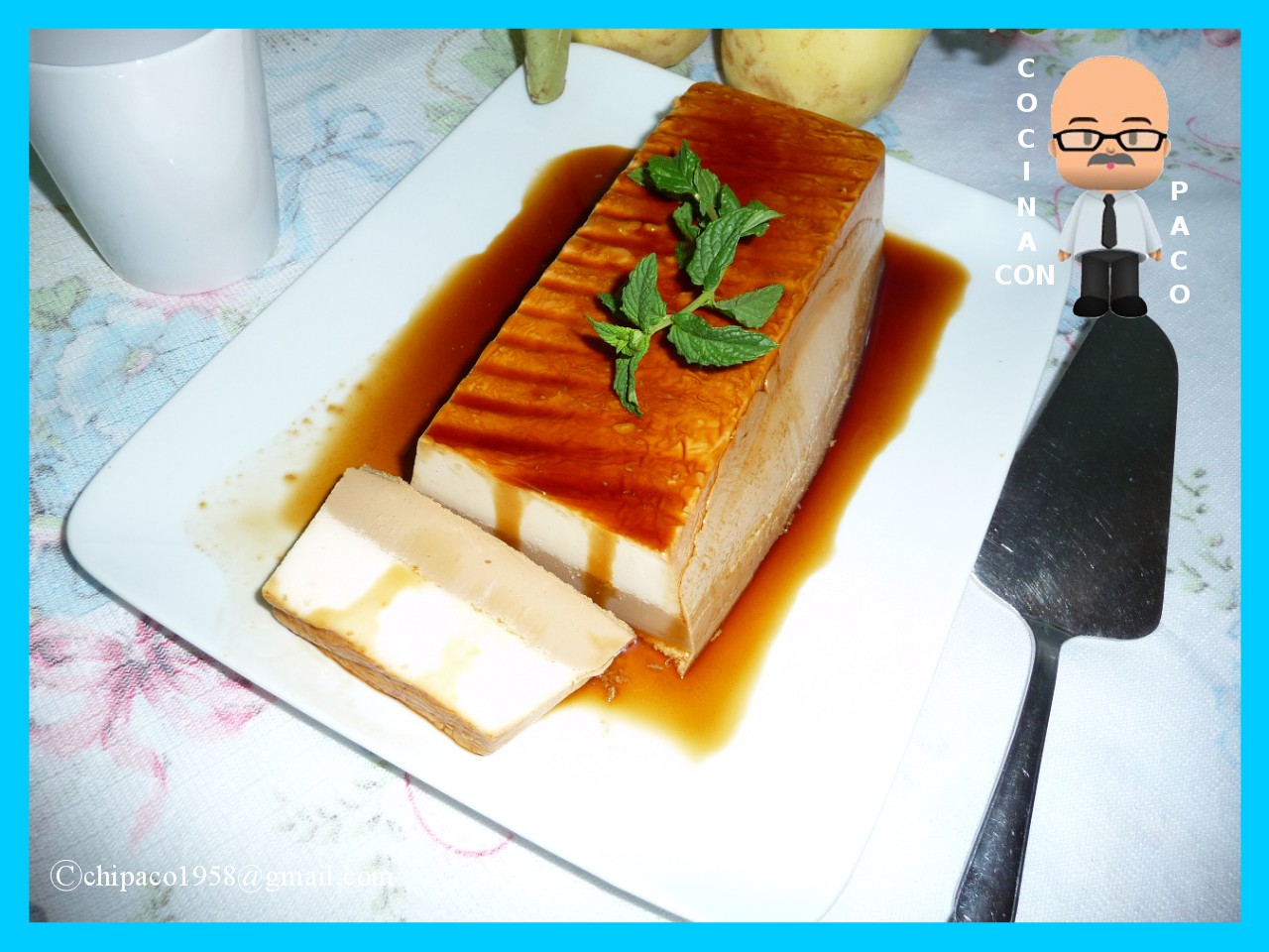 Pastel fresco de café y vainilla