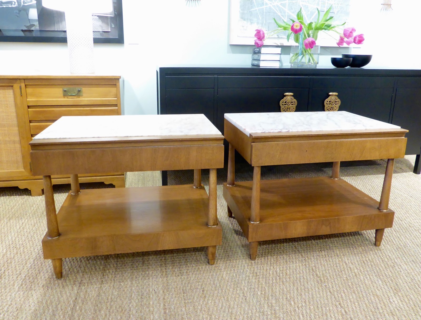 MICHAEL THOMAS Bert England for Johnson Furniture, Pair of Side Tables