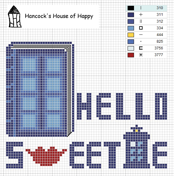 Dr. Who River Song free cross stitch chart