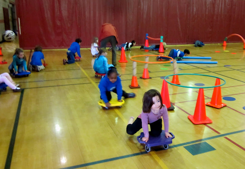 scooter board obstacle course School