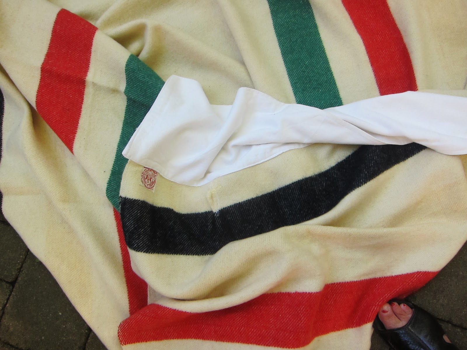 A Passion for Vintage Textiles Hudson's Bay blanket