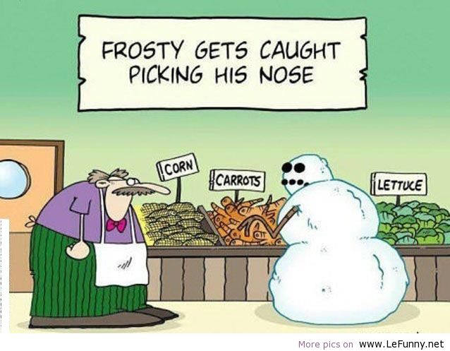Frosty Picking His Nose