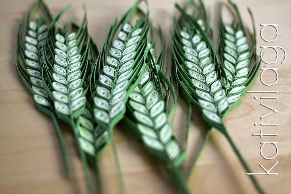 Beautiful world Quilled wheat strand Epis de blé en quilling Oídos