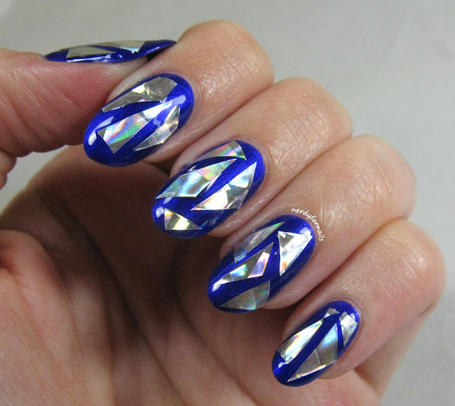 Broken Glass Nail Art with Sinful Colors Let's Talk