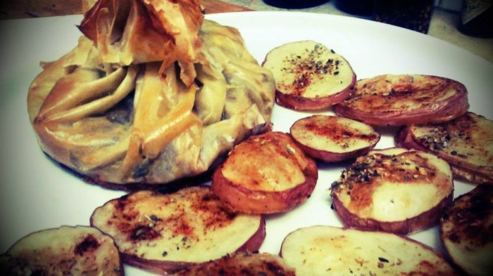 צרורות בצק פילו ממולא בשר