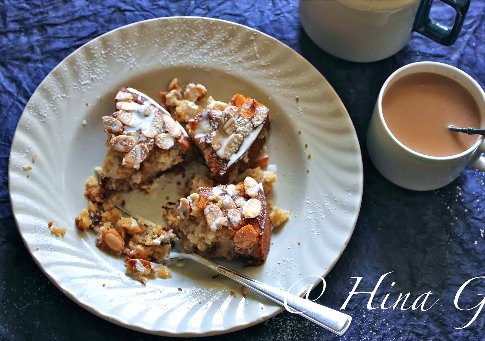 Fast Cinnamon Yoghurt Cake with Almond Flakes Fun FOOD and Frolic
